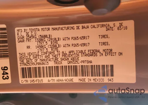 2018 Toyota Tacoma Double Cab из США, поврежденный, VIN 3TMAZ5CN9JM060615